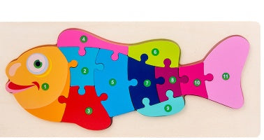 Children's Cartoon Number Animal Puzzle - Cindi Book
