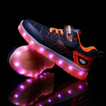 Size 26-37 Kids Led USB Recharge Glowing Shoes Children's Hook Loop - Cindi Book