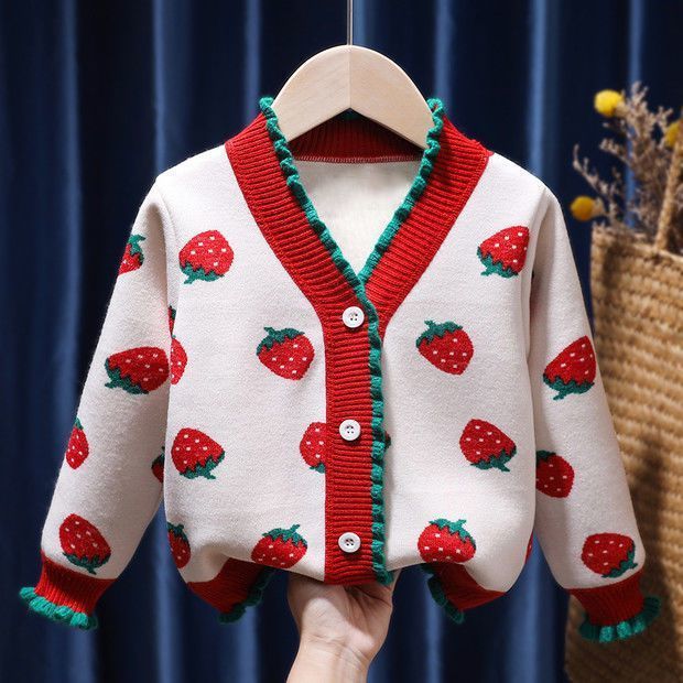Girls' Fleece-lined Western Style Knitted Sweater Coat - Cindi Book