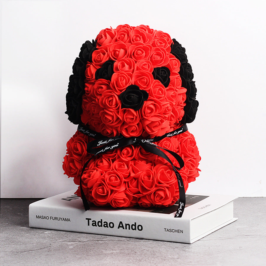 Creative Style Rose Dog Doll Christmas Gift Decoration - Cindi Book