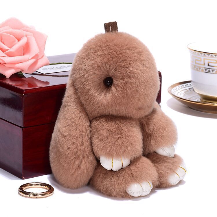 Fashionable Cotton Cute Rabbit Keychain Pendant - Cindi Book