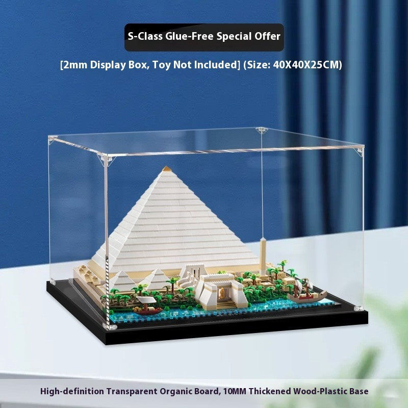 Egypt Khufgiza Great Pyramid Acrylic Display Box Transparent Hand-made Storage Box - Cindi Book