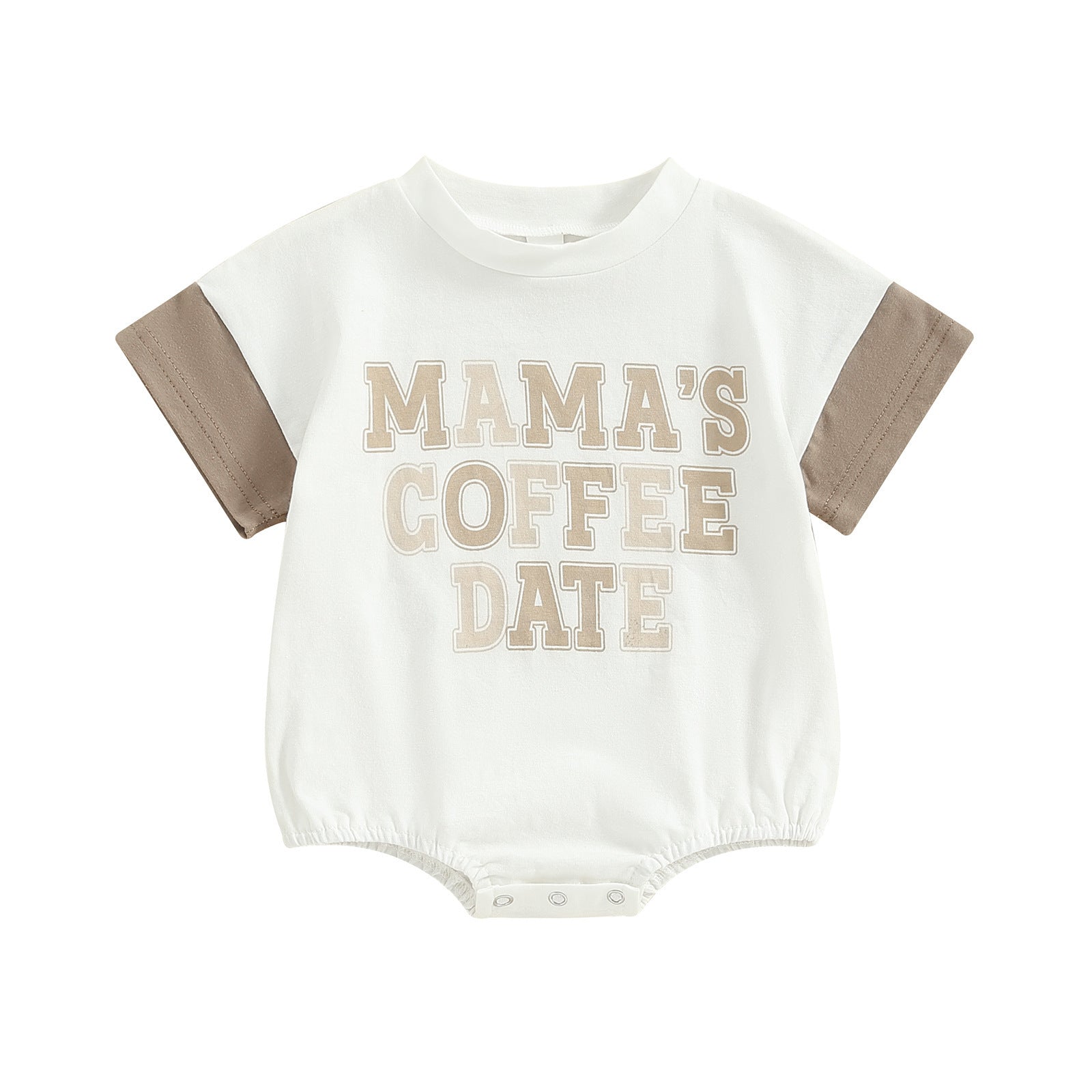 Father's Day Mother's Day Letter Multicolor Printing Short Sleeve Rompers Romper - Cindi Book