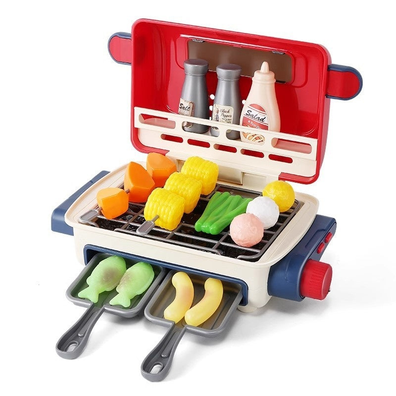 Simulation Mini Small Kitchen Play House Slicer Girls' Cooking Barbecue Toys - Cindi Book