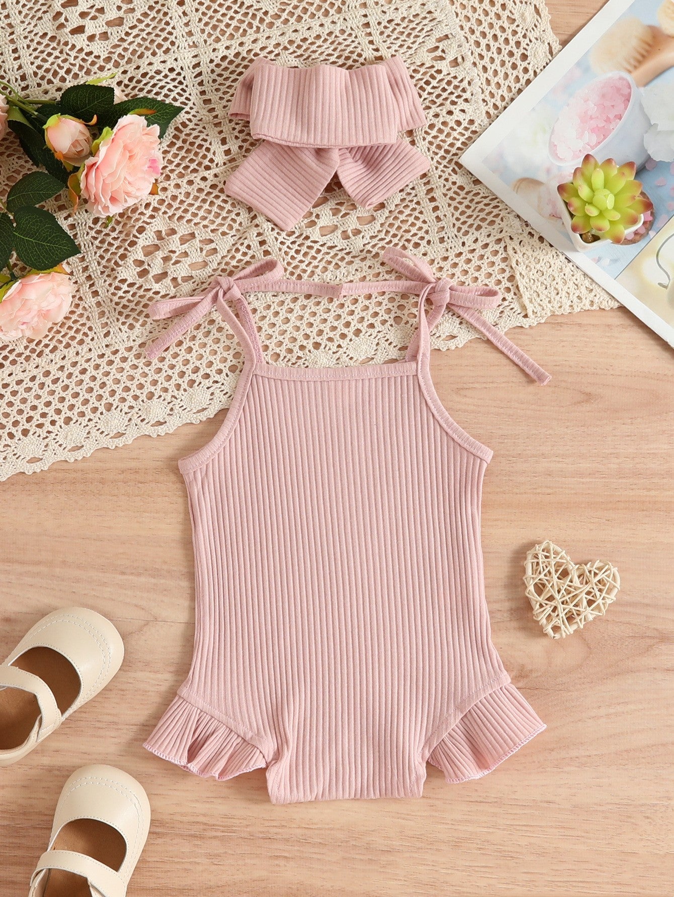 Baby Triangle Rompers Tether Strap Romper - Cindi Book