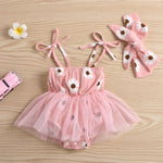Infant Lace-up Mesh Triangle Romper Daisy - Cindi Book