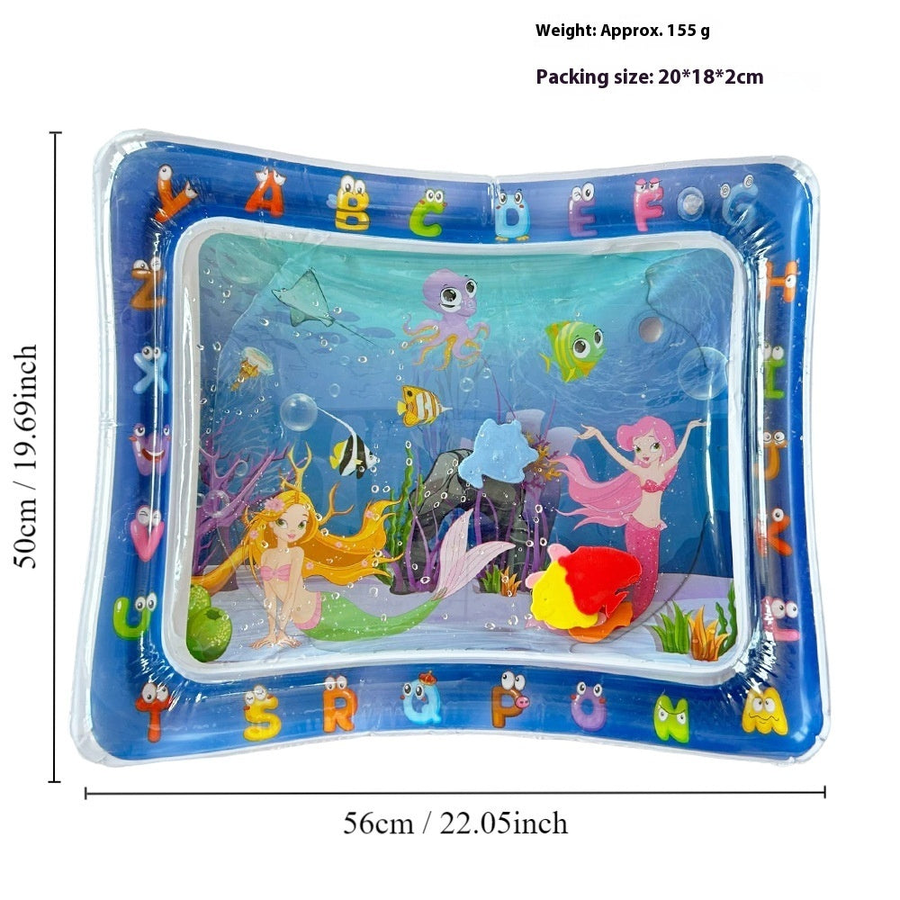 Children's Inflatable Marine Animal Racket Water Cushion Baby Crawling Racket Water Bag Racket Water Cushion Climbing Pad - Cindi Book