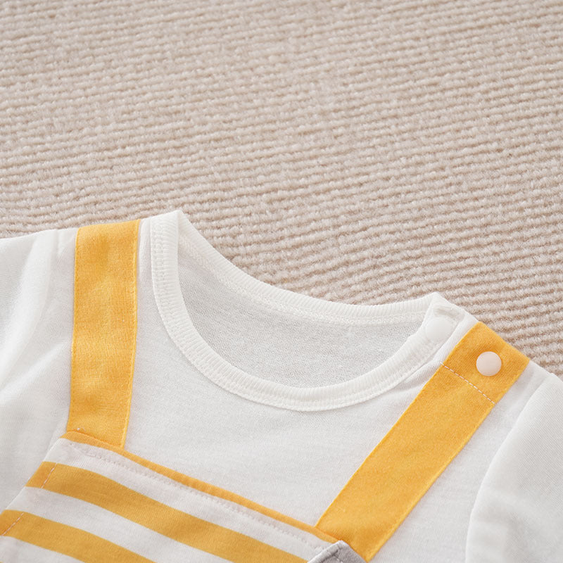 Baby Girl Summer Outfit Short-Sleeve Baby Jumpsuit