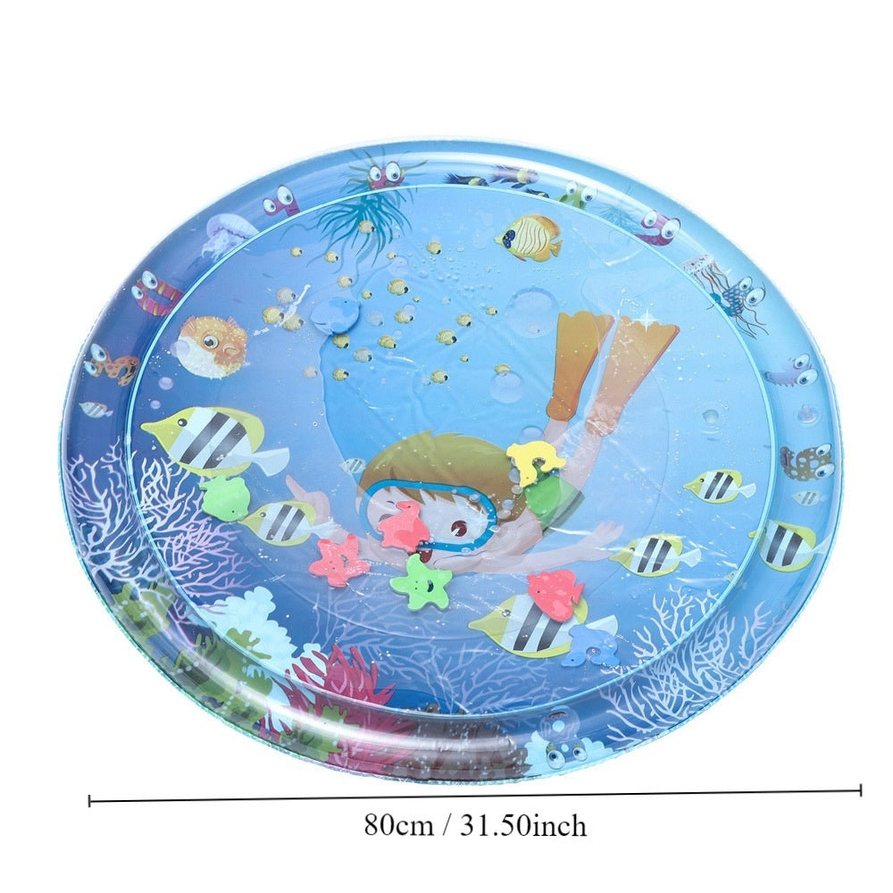 Children's Inflatable Marine Animal Racket Water Cushion Baby Crawling Racket Water Bag Racket Water Cushion Climbing Pad - Cindi Book