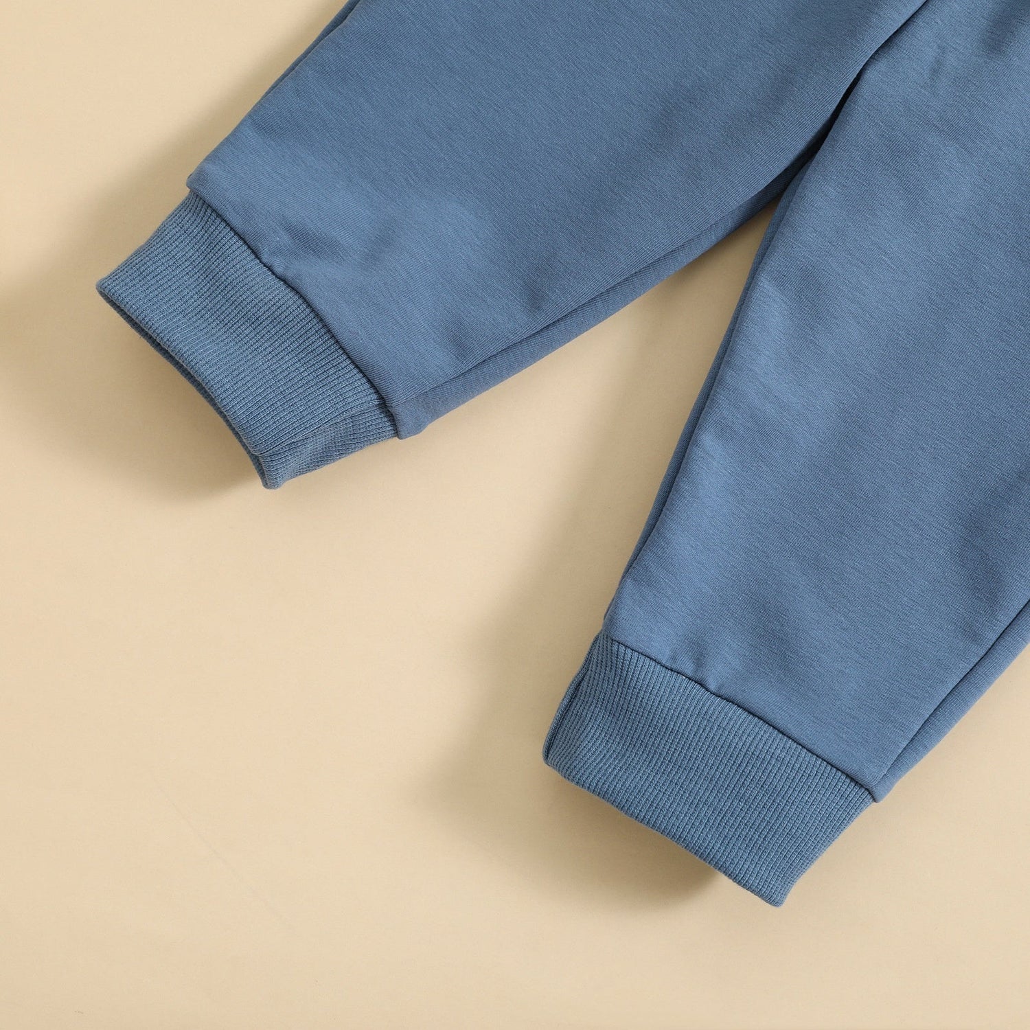 Boys Solid Color Set Round Neck Sweater Trousers