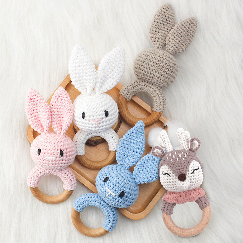 Baby Rattle Hand Woven Cartoon Animal Bracelet Newborn Soothing Doll - Cindi Book