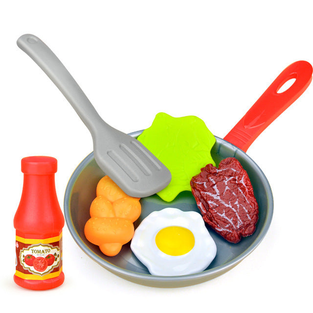 Children Play House Pan Spatula Steak Kitchen Toy Set - Cindi Book