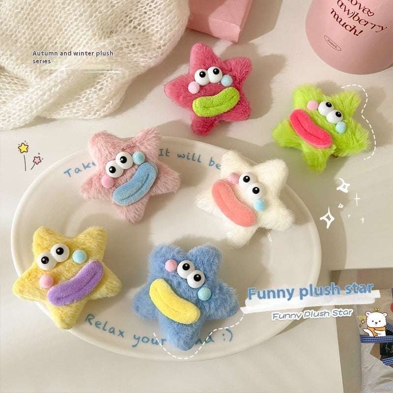 Girly Heart Plush Duckbill Clip - Cindi Book