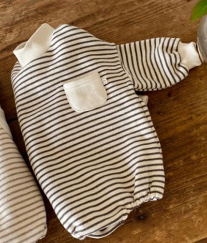 Striped Turtleneck Romper Bag Fart Sweater Loose And Casual - Cindi Book