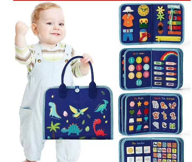 New Busy Book Children's Busy Board Dressing And Buttoning Learning Baby Early Education Preschool Sensory Learning Toy - Cindi Book