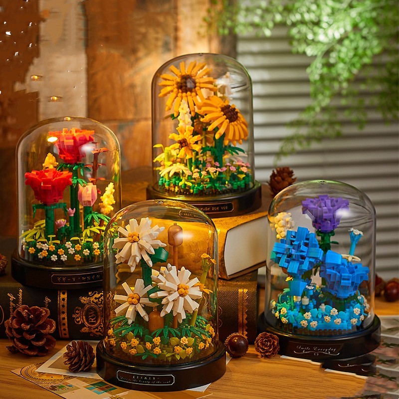 Small Particle Assembly Rose Decoration Toys - Cindi Book