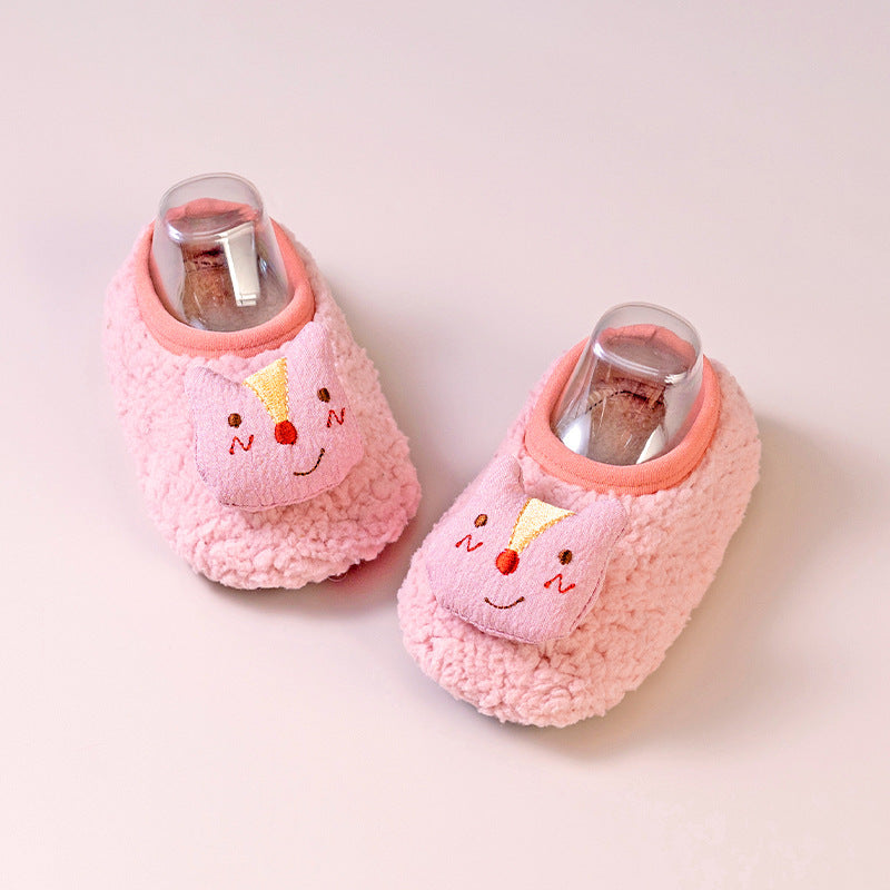 Non-slip Floor Socks For Kids Warm Fleece-lined And Extra-thickperfect As Your Little Ones First Pair Of Shoe - Cindi Book