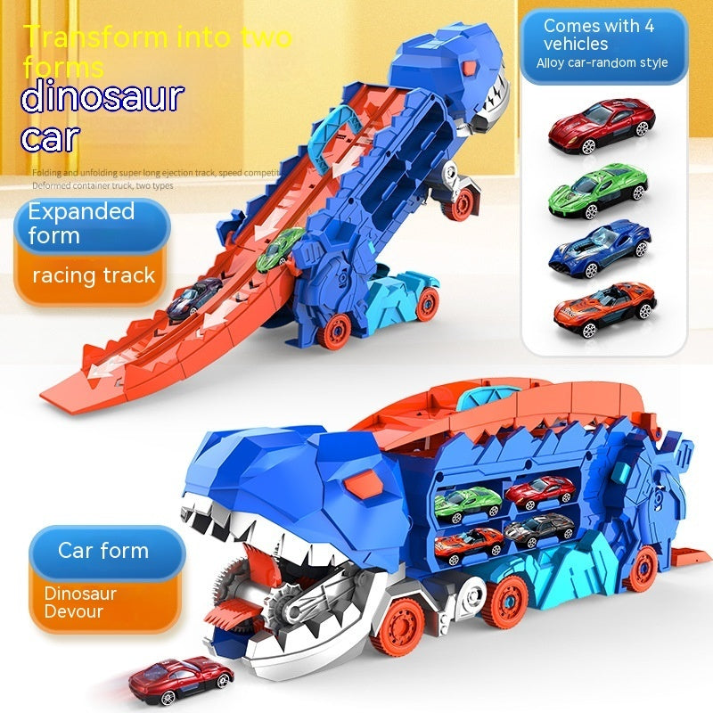 Tyrannosaurus Dinosaur Deformation Track Gliding Car - Cindi Book