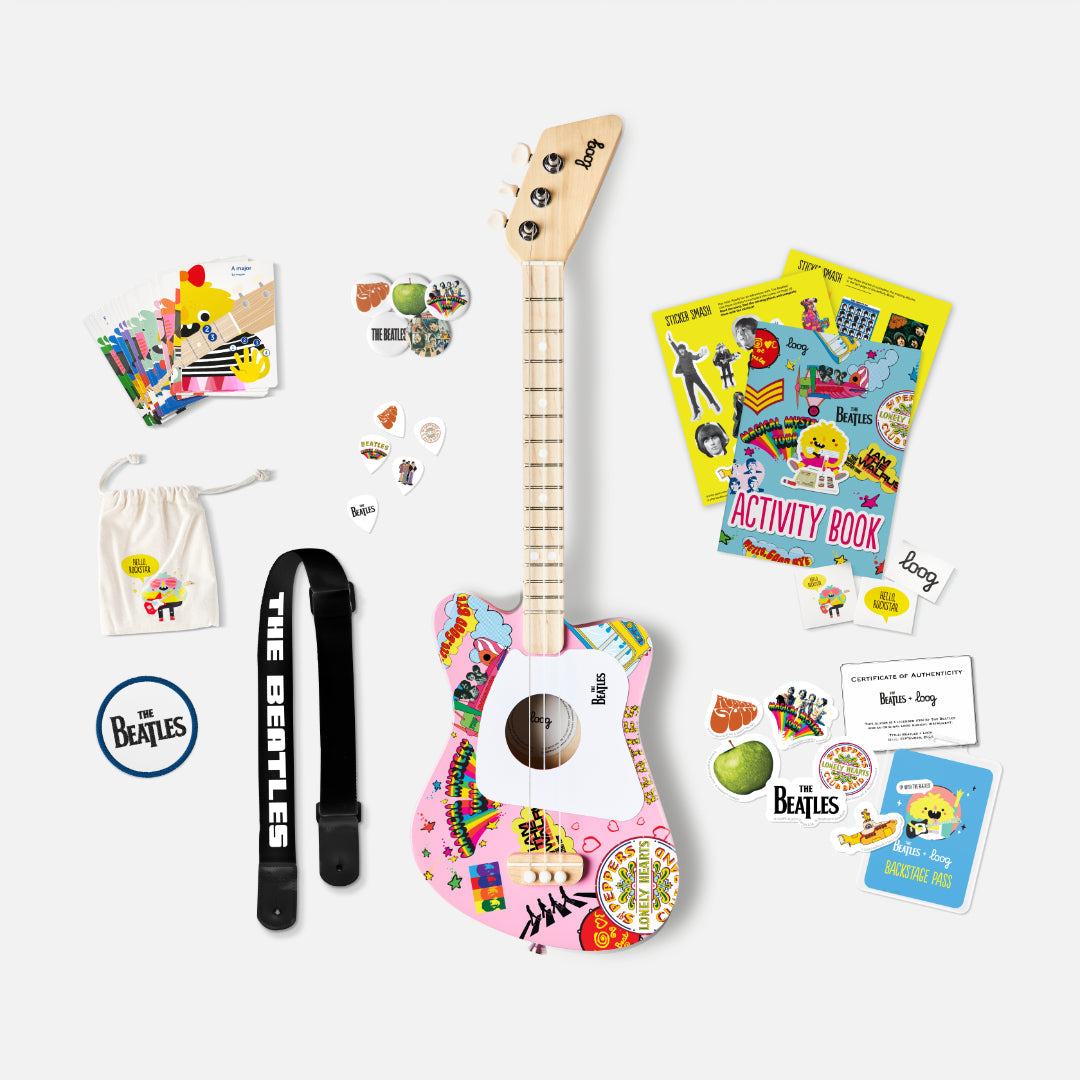 beatles + loog mini guitar (collective)