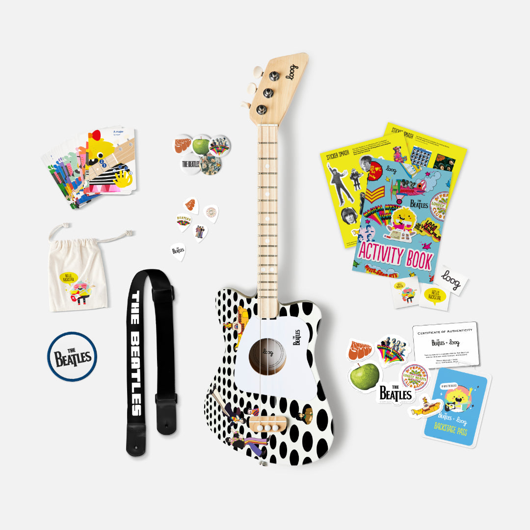 beatles + loog mini guitar (collective)