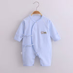 Baby's Cotton Long-sleeved Lace-up Butterfly Jumpsuit - Cindi Book
