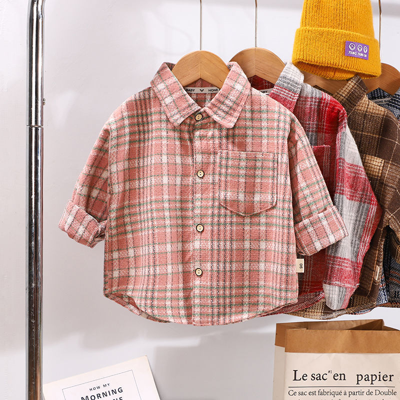 Spring And Autumn Children's Clothing Children's Casual Plaid Shirt - Cindi Book