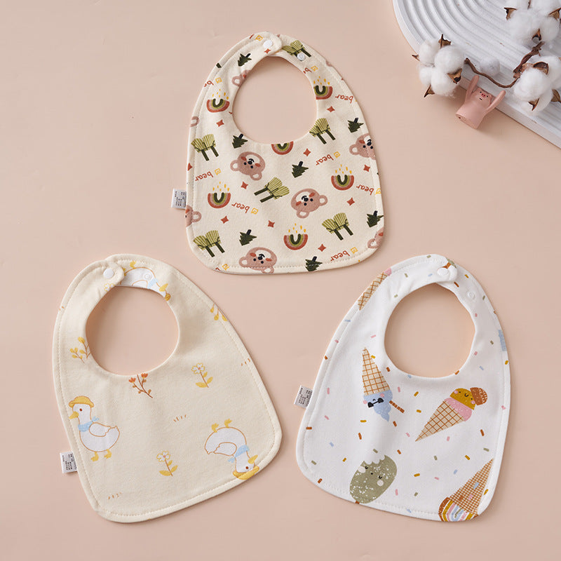 Babys Pure Cotton U-Shaped Bib Waterproof Baby Bib