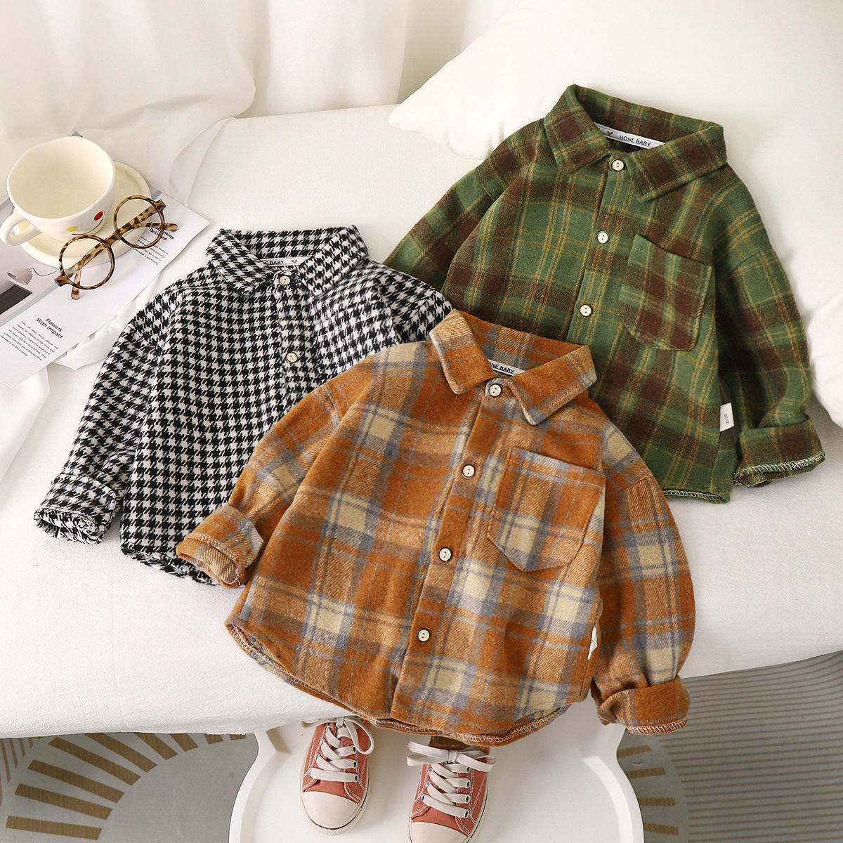 Spring And Autumn Children's Clothing Children's Casual Plaid Shirt - Cindi Book