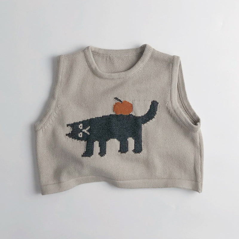 Spring And Autumn Vest Sleeveless Jacquard Knitted Cotton - Cindi Book