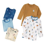 Autumn Children's Cartoon Printed Home Long-sleeved Top T-shirt Mixed Color Five Pieces - Cindi Book