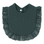 Ruffled Cotton Gauze Lace Bib Saliva Pocket - Cindi Book