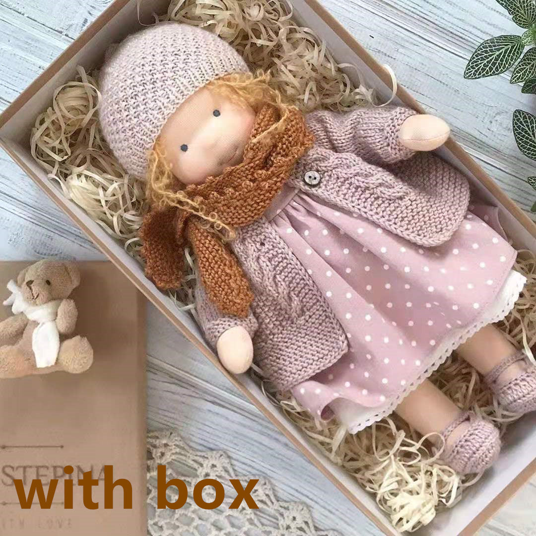 Handmade Plush Doll Golden Curly Girl Finished Product - Cindi Book