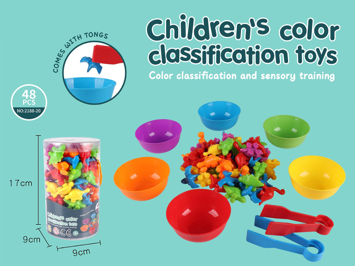 Rainbow Counting Dinosaurs Early Education Cognitive Montessori Early Education - Cindi Book