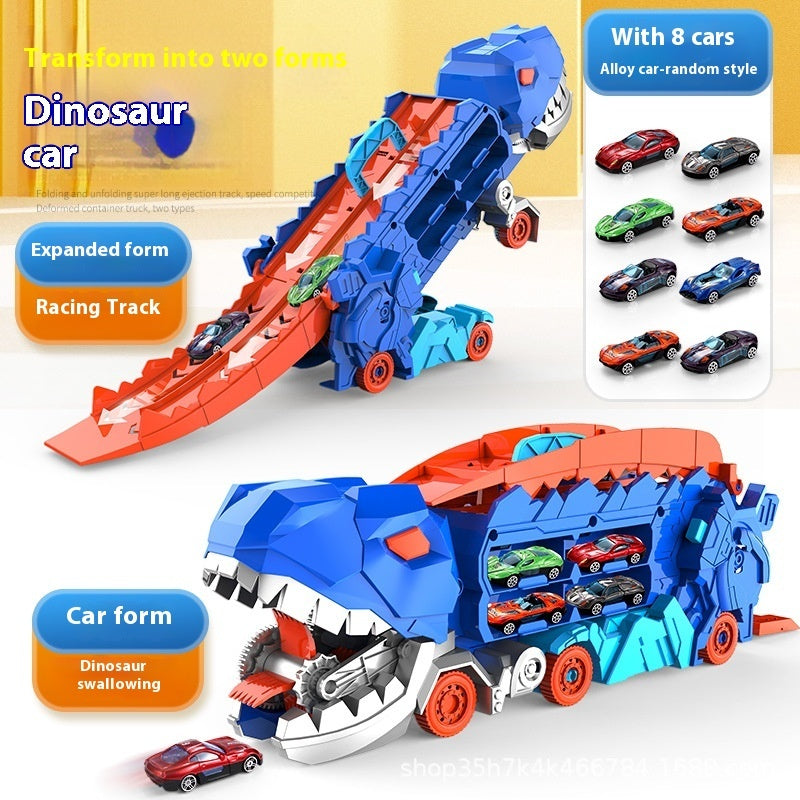 Tyrannosaurus Dinosaur Deformation Track Gliding Car - Cindi Book