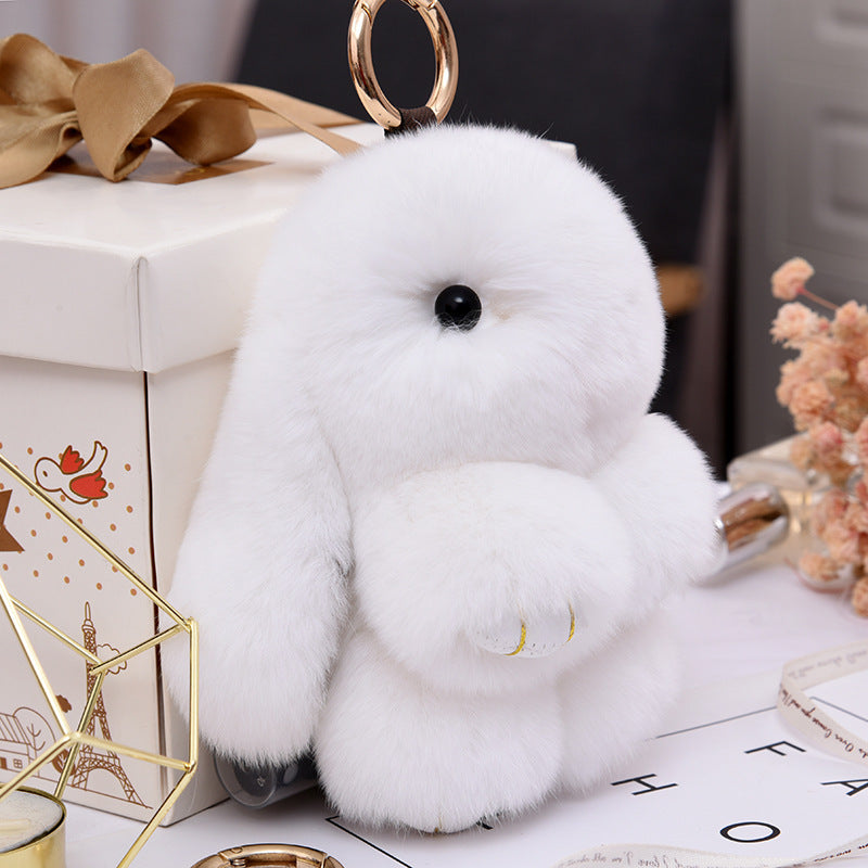 Fashionable Cotton Cute Rabbit Keychain Pendant - Cindi Book