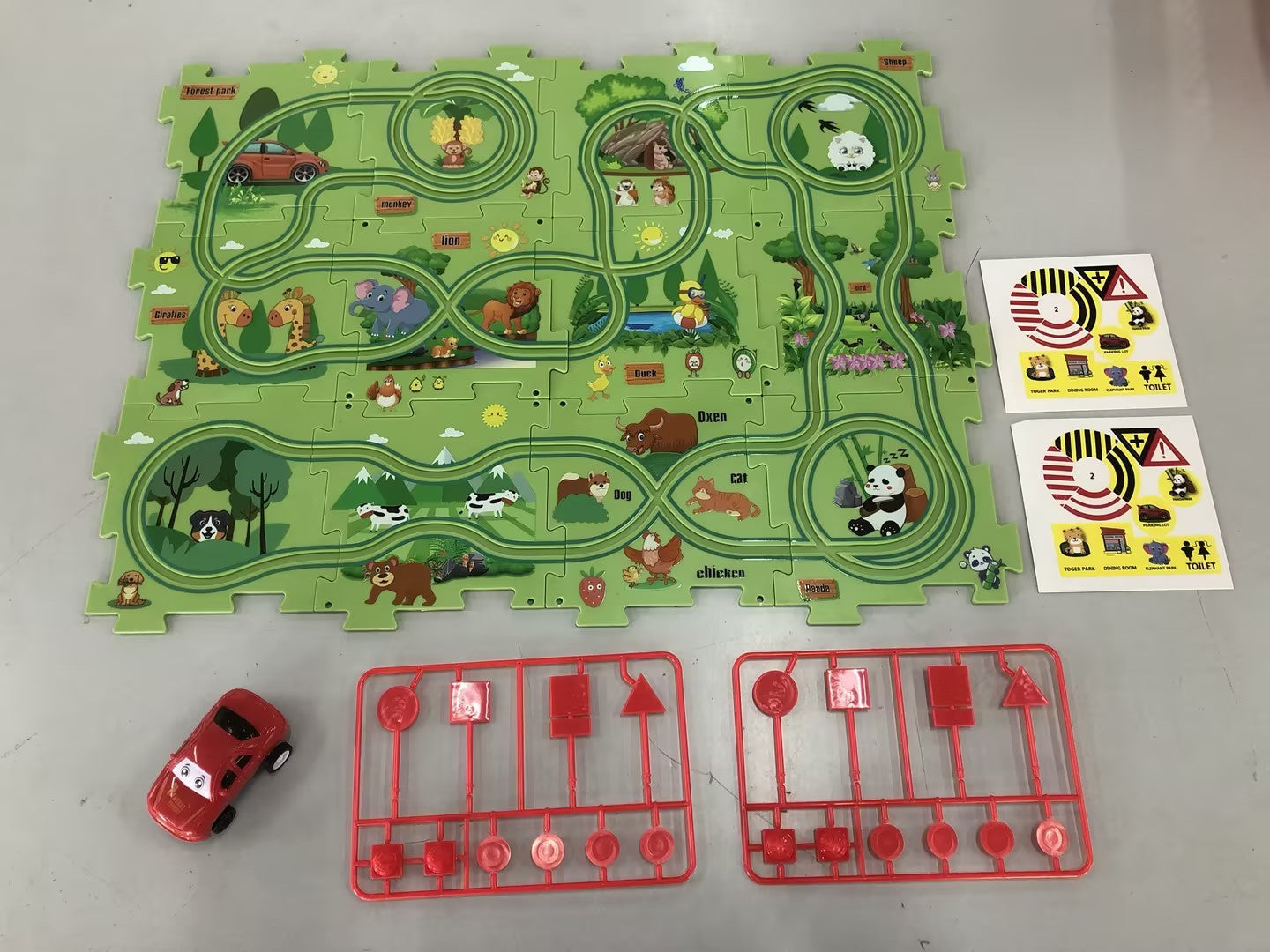 Children Puzzle Electric Railroad Speeder DIY Assembly Electric Car Automatic Rail City Scene Construction Education Toy Gift - Cindi Book