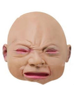 Crying Mask Funny S Y Angry Baby Face Latex Mask Headgear Halloween - Cindi Book