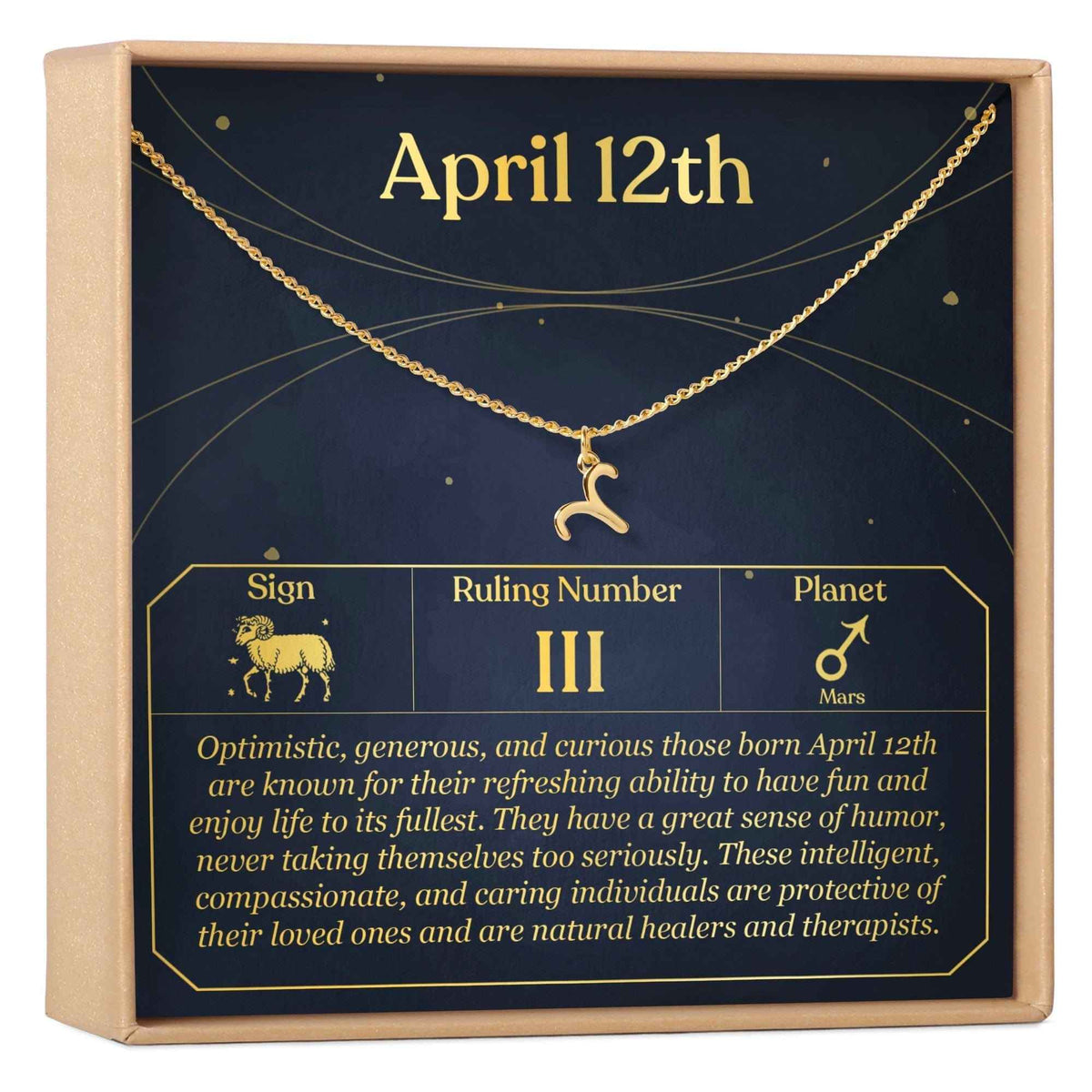 April 12th Aries Necklace