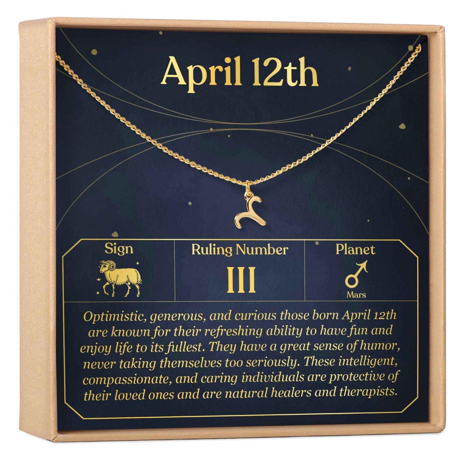 April 12th Aries Necklace