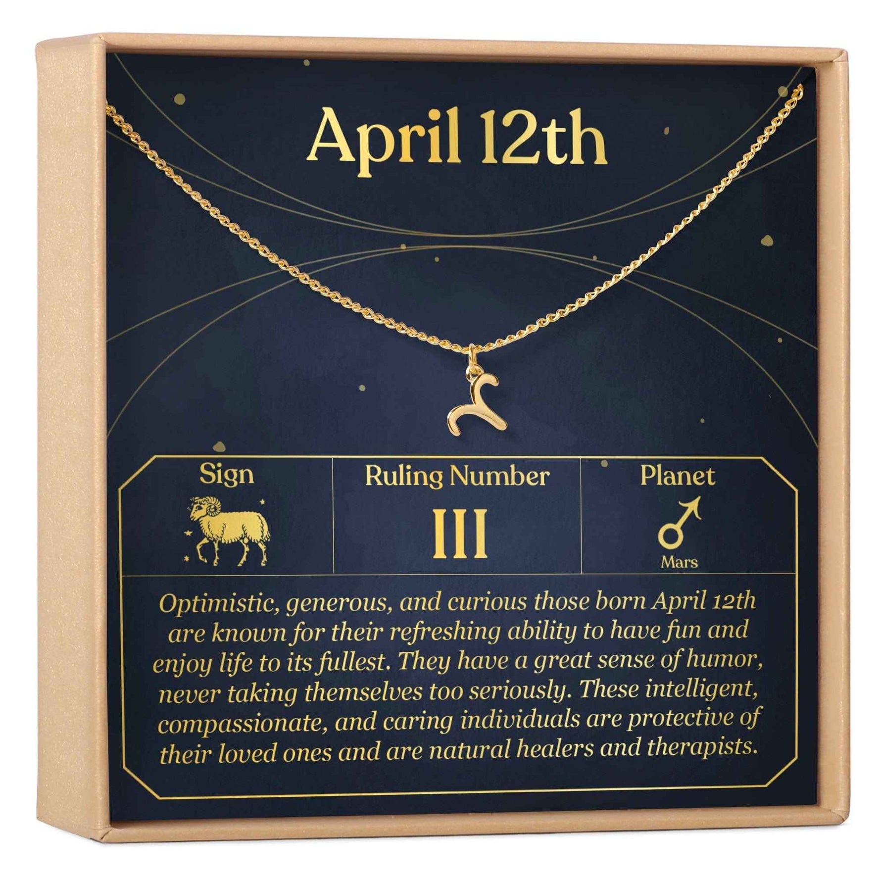 April 12th Aries Necklace