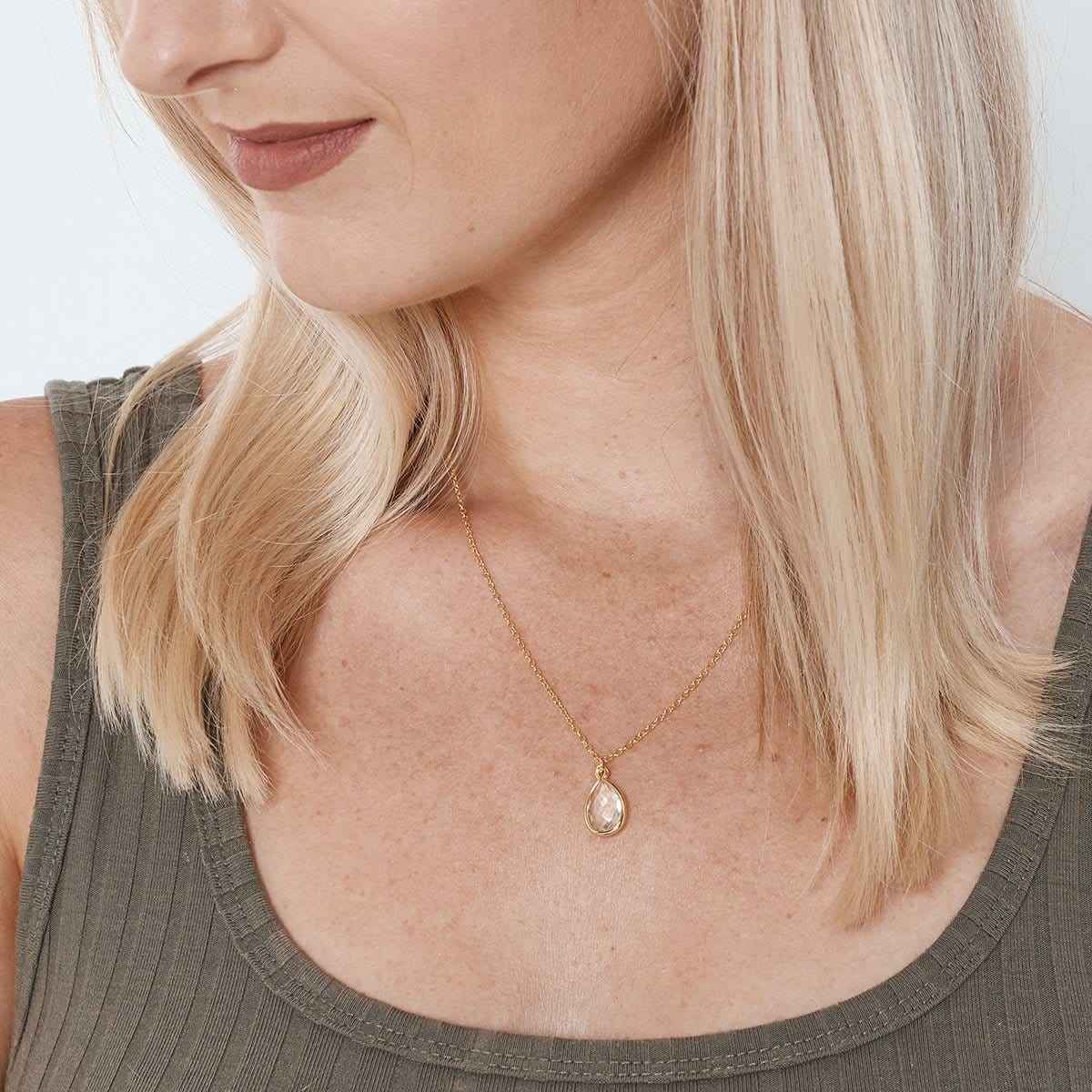 April Birthday Gemstone Necklace