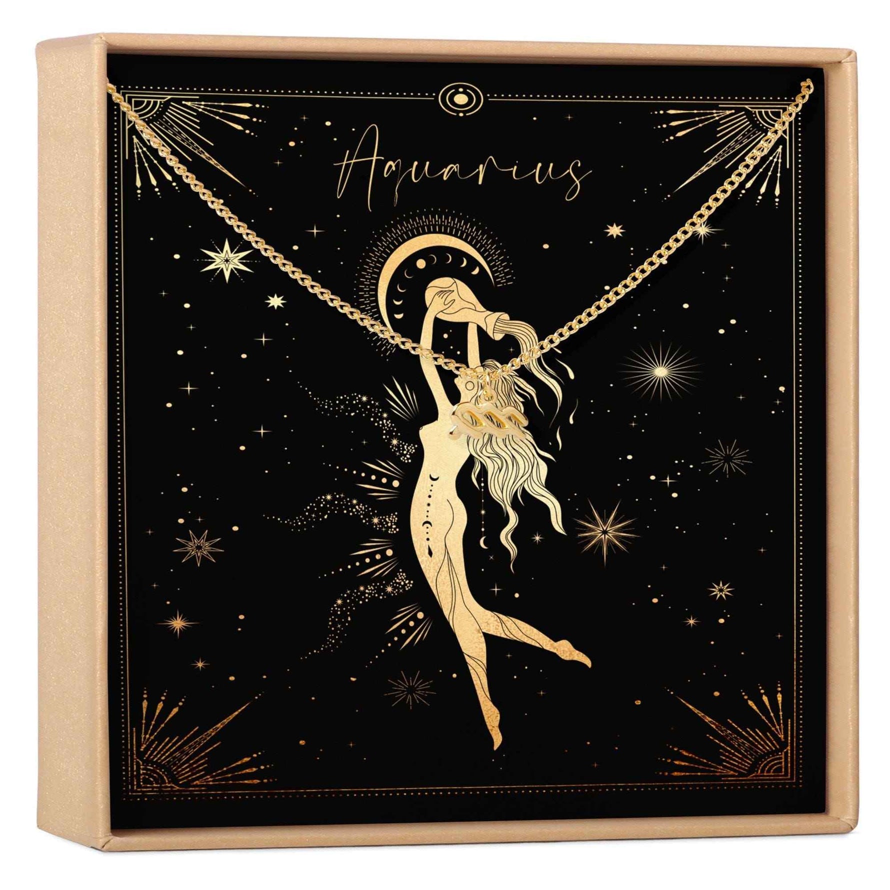 Aquarius Zodiac Deity Necklace