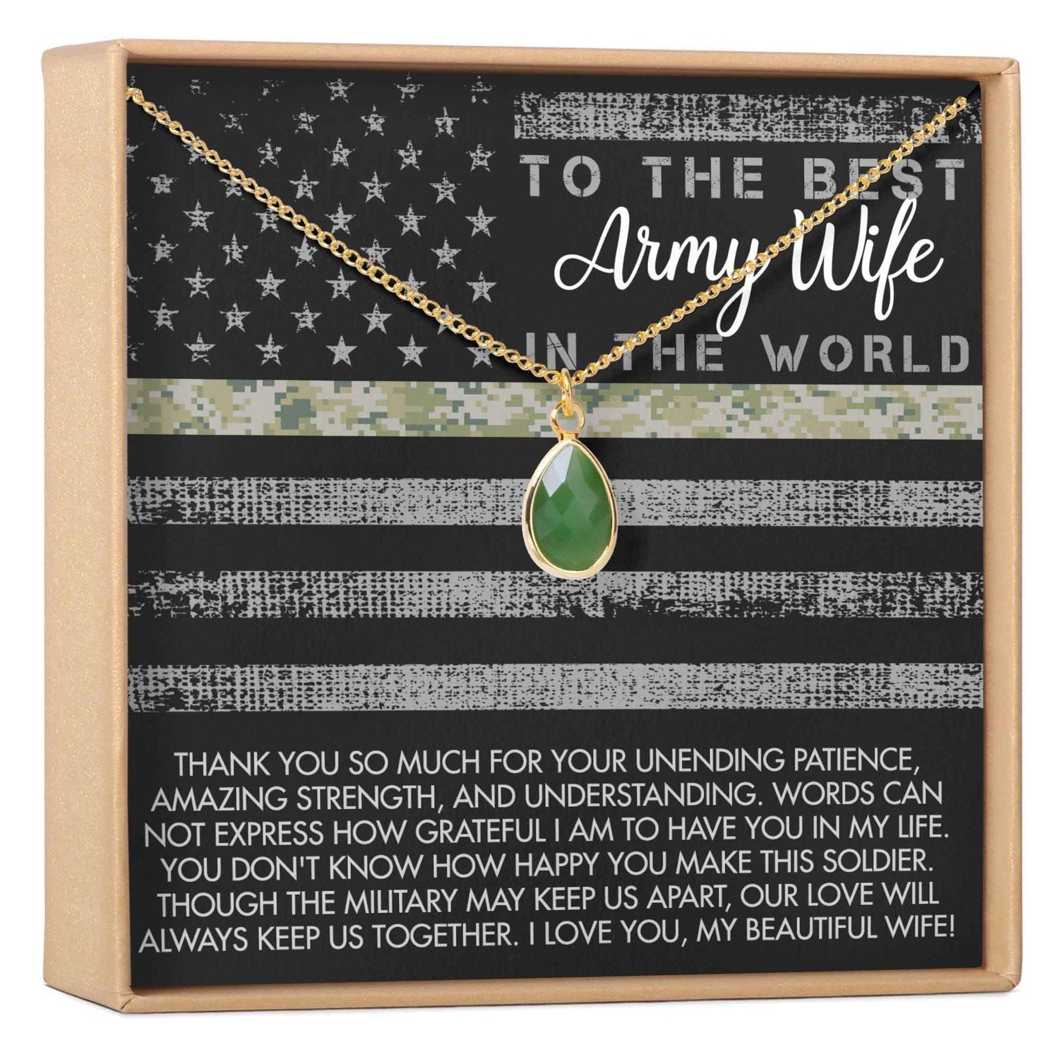 Army Wife Gemstone Necklace