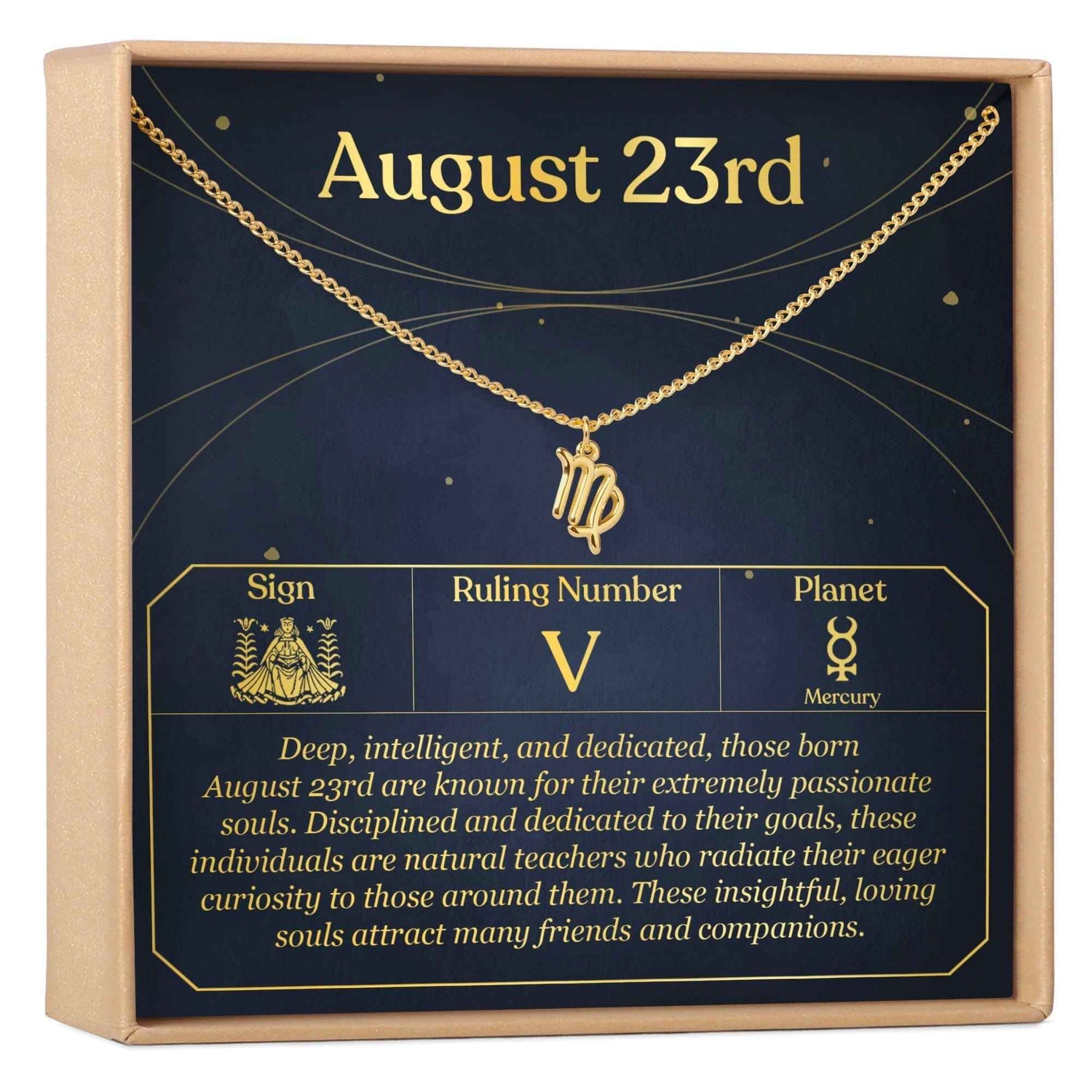 August 23rd Virgo Necklace