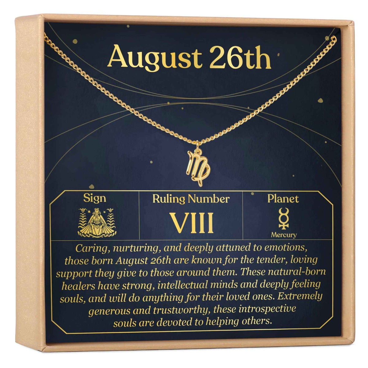 August 26th Virgo Necklace