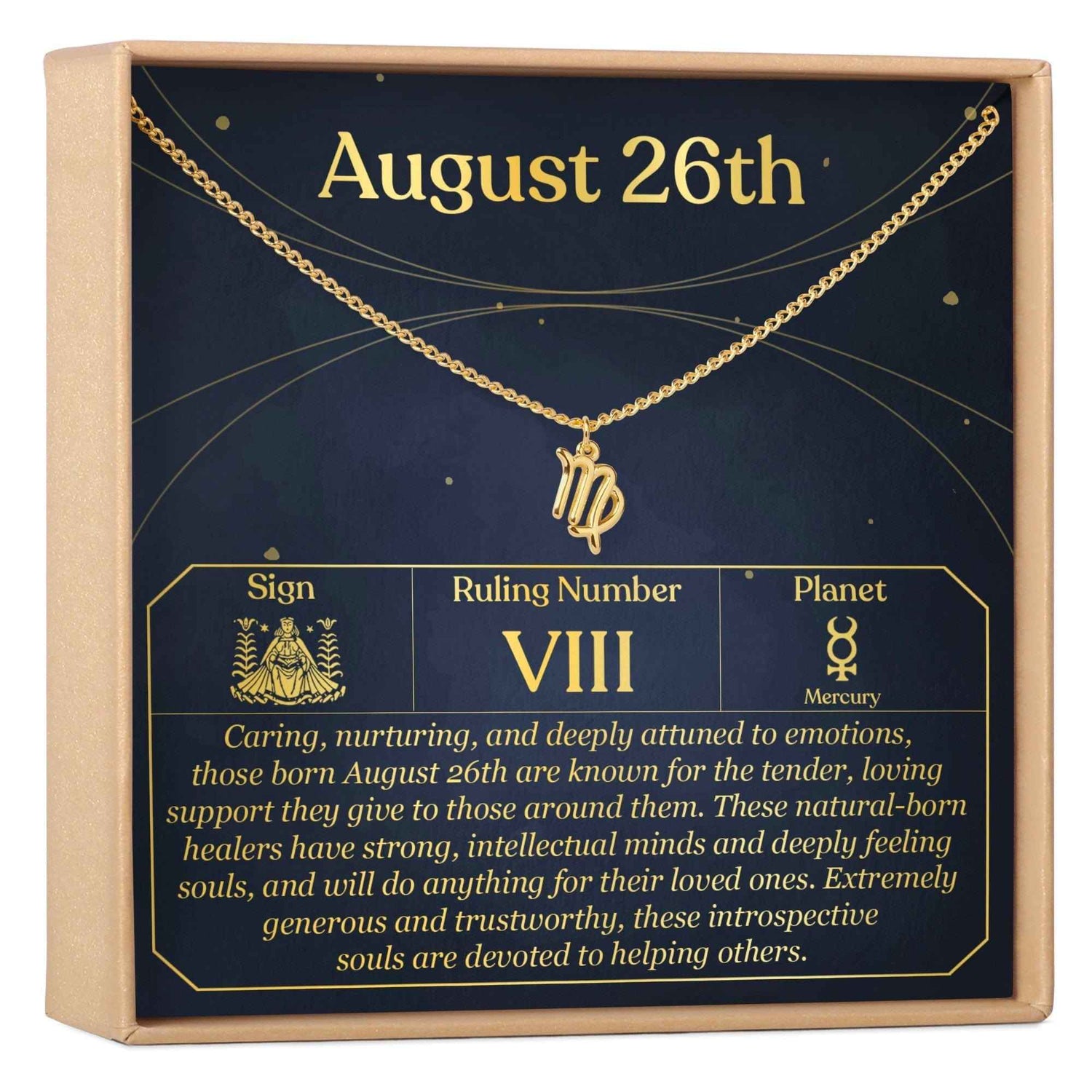 August 26th Virgo Necklace