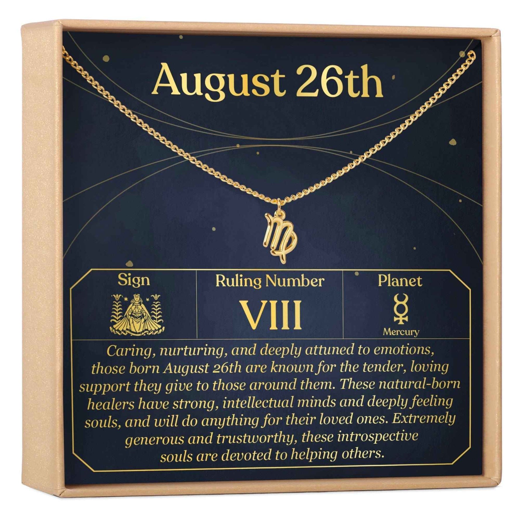 August 26th Virgo Necklace