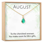 August Birthstone / Peridot Crystal Charm Necklace