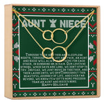 Aunt-Niece Christmas  Double Circles Necklace Set