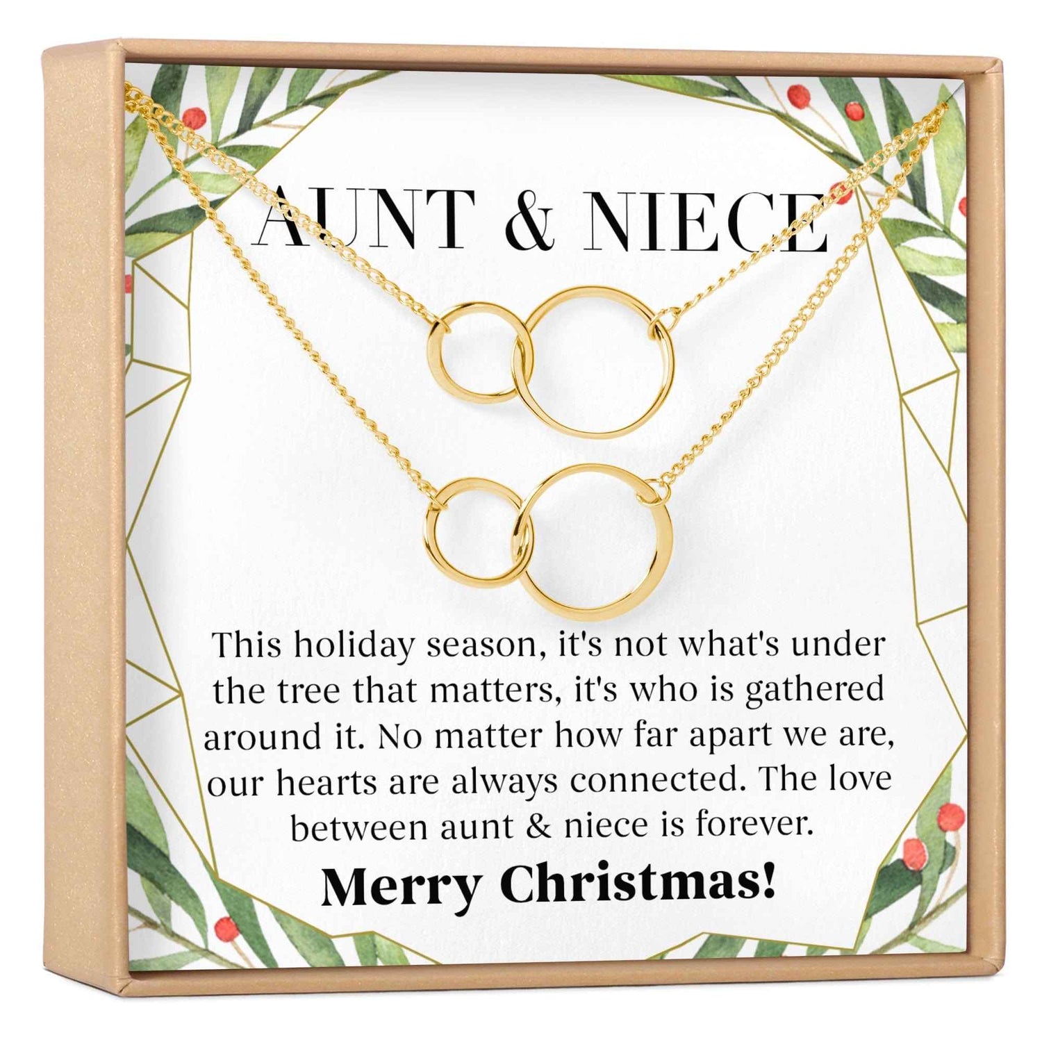 Aunt-Niece Christmas Necklace, Multiple Styles